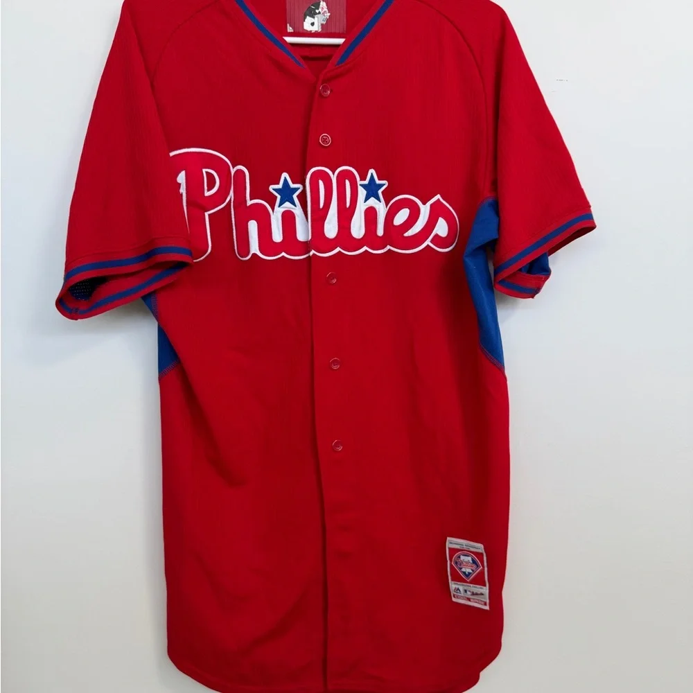 Majestic Phillies Red Baseball Jersey - Excellent condition - Picture 13 of 15